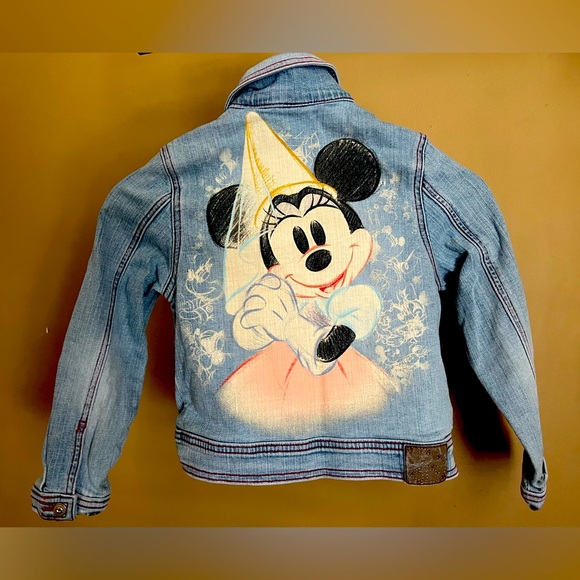 Disney Other - Minnie Mouse Hand Painted Jean Jacket